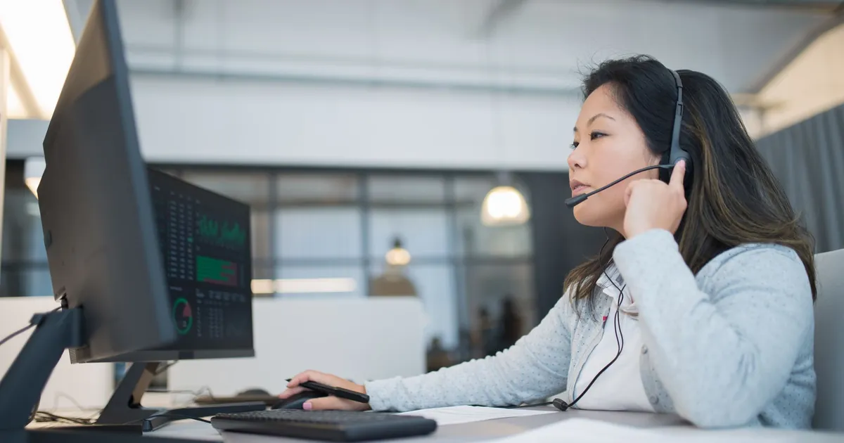 Office worker at a computer