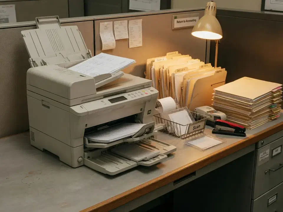 Accounting firm scan and print station