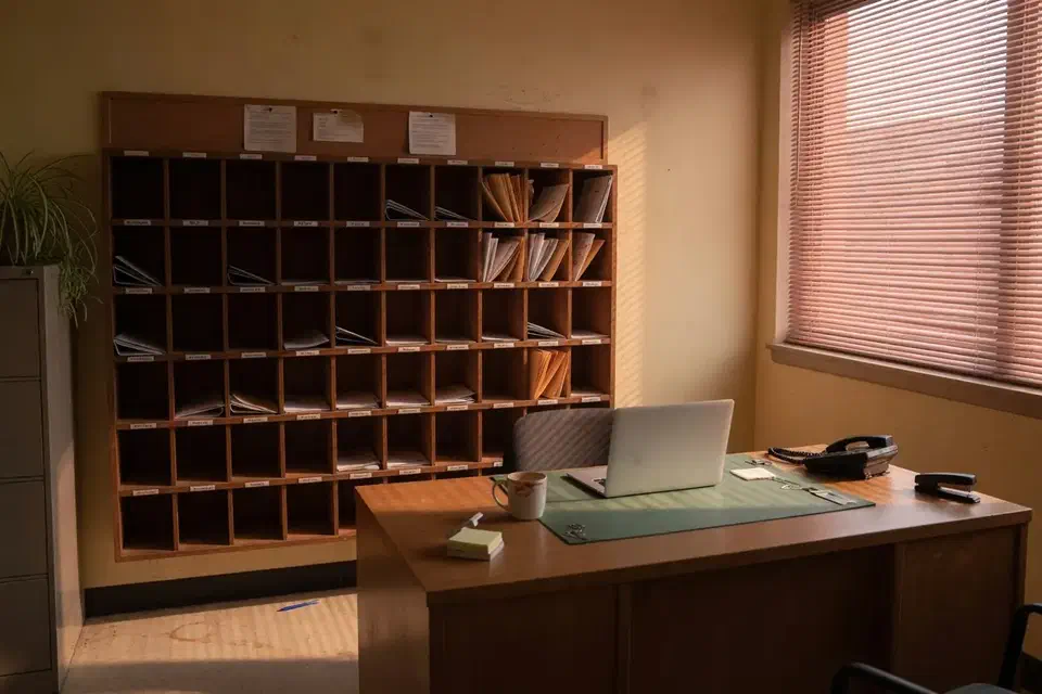 School administration office after hours