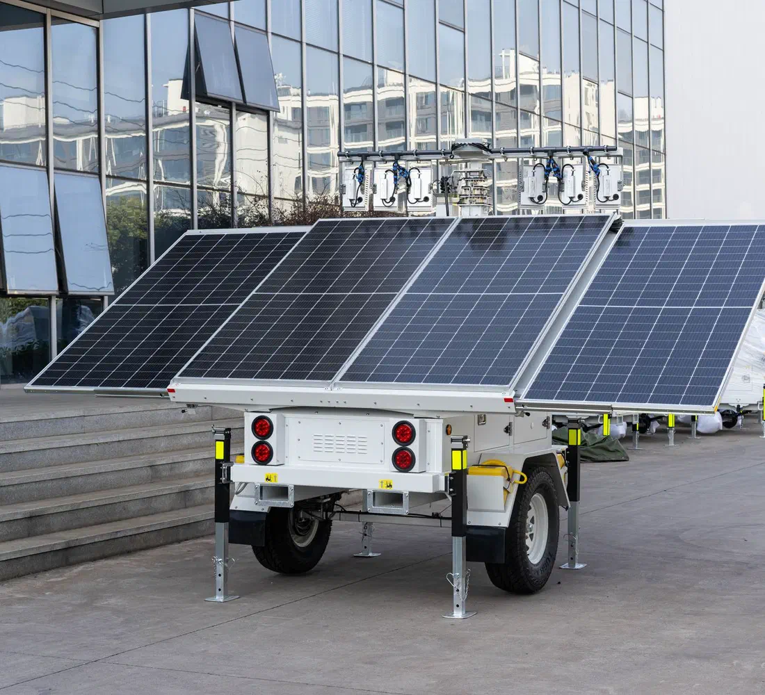 Secure Techies solar-powered mobile CCTV surveillance trailer deployed on site
